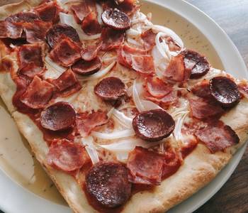 Update, Serving Recipe Bacon Pizza Delicious Perfect