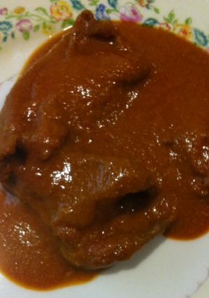 Una foto de Encacahuatado con chile ancho