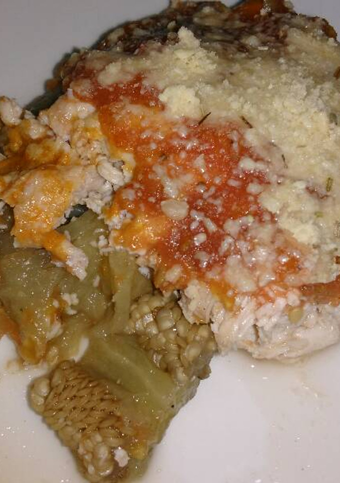 Una foto de KETO: Berenjenas parmesanas de pollo