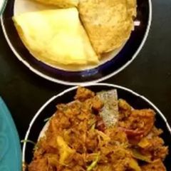 Chettinad mutton sukka fry A picture of Chettinad mutton sukka fry.