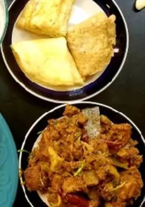 A picture of Chettinad mutton sukka fry.