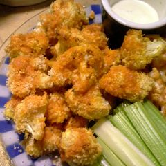 A picture of Buffalo Cauliflower Bites.
