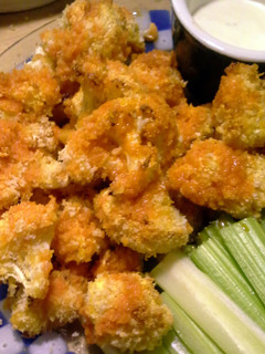 A picture of Buffalo Cauliflower Bites.