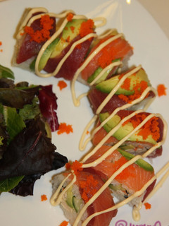 A picture of For Parties and Celebrations: Rainbow Roll Sushi.