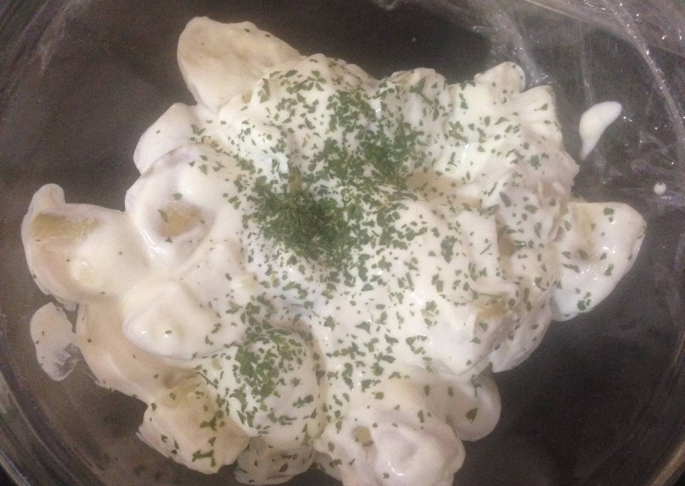 My potato salad with fried garlic 😋