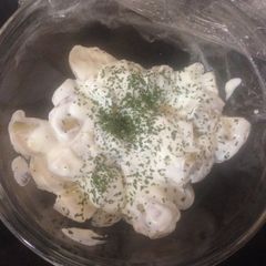 A picture of My Roast Garlic Potato Salad 😋.