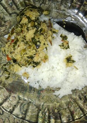 Foto resep Botok daun singkong ikan klotok