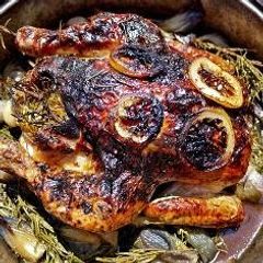 A picture of Roasted Lemon,Honey and Rosemary chicken.