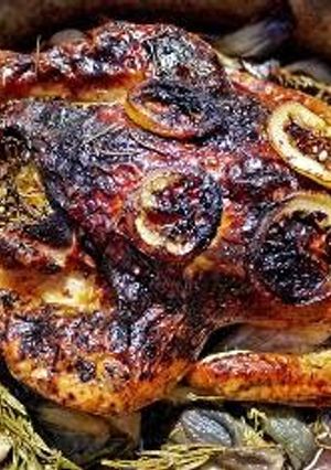 A picture of Roasted Lemon,Honey and Rosemary chicken.