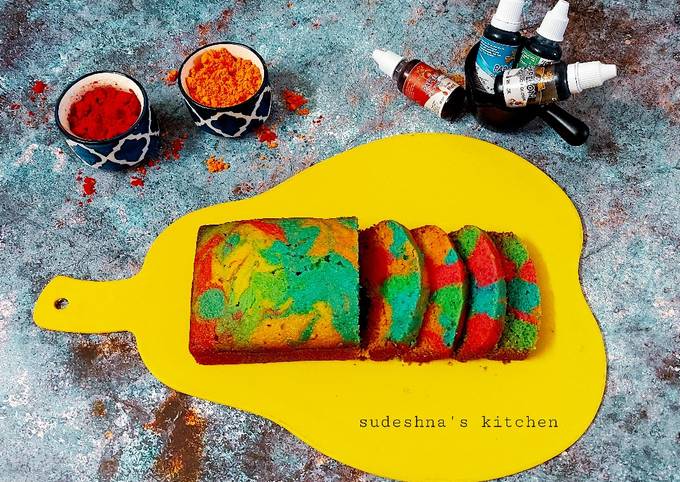 Semolina Rainbow Cake