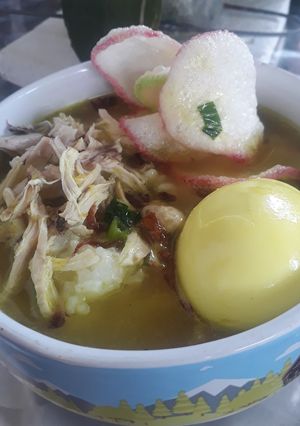 Foto resep 9Bubur Ayam Bumbu Kuning