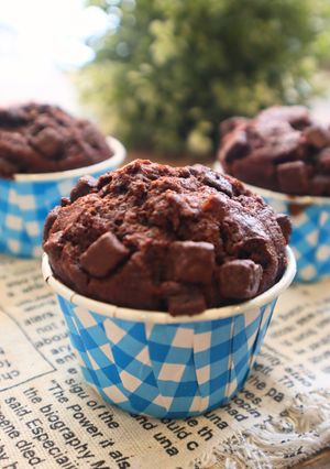 Foto resep Choco Banana Muffin - Muffin Coklat Pisang
