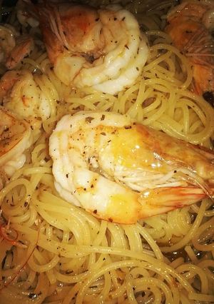 Una foto de Espaguettis a la marinera