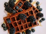 Una foto de waffle sin harina