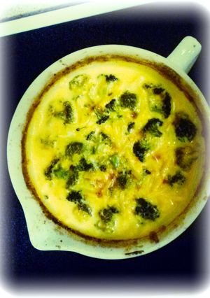 A picture of Momma's cheesy broccoli potato bake.