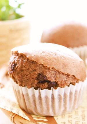 A picture of Steamed Double Chocolate Buns with Pancake Mix.
