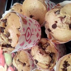 A picture of Dark chocolate chips muffin.