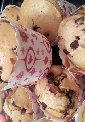 A picture of Dark chocolate chips muffin.