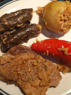 A picture of Stuffed grape leaves.