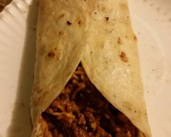 New Recipe Cheesy Rice and beef burrito Practical Delicious