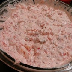 A picture of Low carb raspberry gelatin desert.
