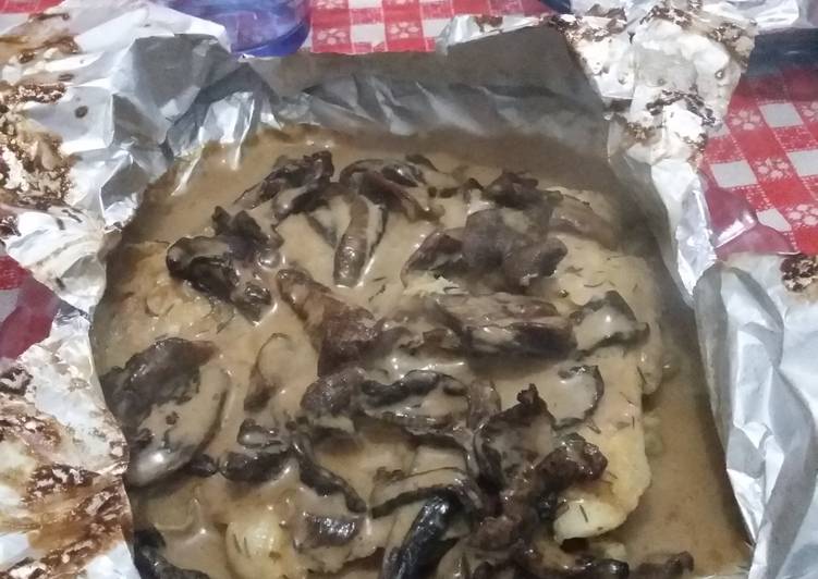 Easiest Way to Prepare Super Quick Homemade Filet of Fish Papillote with Pine Mushroom Sauce