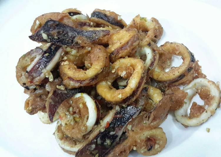 Recipe of Tasty Kanya 's Salt and Peppers Squids