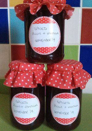 A picture of Vickys Plum Jam with Add-In Variations GF DF EF SF NF.