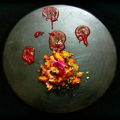 A picture of Baked Mushrooms with Peri Peri Sauce.