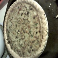 A picture of philly steak pie.