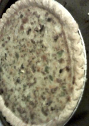 A picture of philly steak pie.