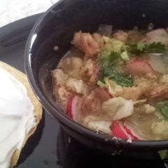 A picture of Posole Verde.