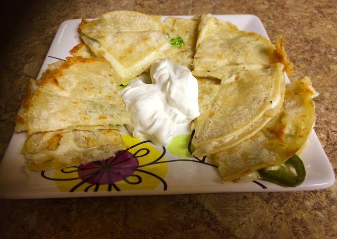 Recipe of Any-night-of-the-week Sneezy Cheesy Quesadilla ?