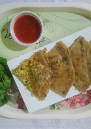 A picture of Cheesy corn Paratha.