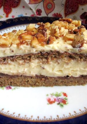 Diós-citromos szelet - lisztmentes recept fotója