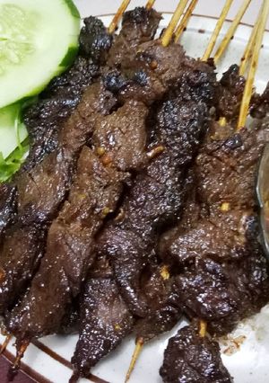 Foto resep Sate Maranggi Daging Sapi (panggang teflon)