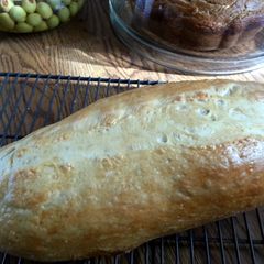 A picture of skye's almost-as-good-as-bakery, crusty italian bread.