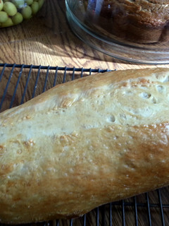 A picture of skye's almost-as-good-as-bakery, crusty italian bread.