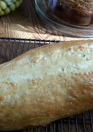 A picture of skye's almost-as-good-as-bakery, crusty italian bread.