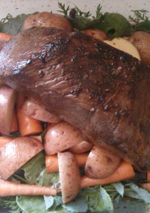 A picture of Garden bed merlot roast.