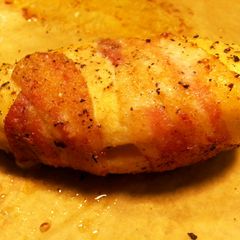 A picture of Bacon-Wrapped/ Cheese-Stuffed Chicken Breast.
