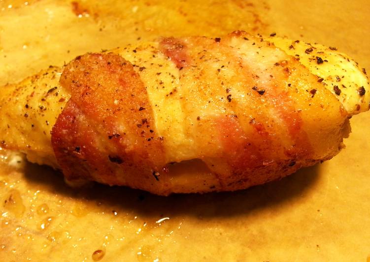 Bacon-Wrapped/ Cheese-Stuffed Chicken Breast