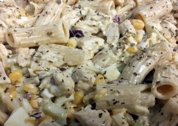 Steps to Make Award-winning chicken pasta salad