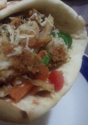 A picture of Breaded Baked Salmon Wraps.