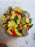 Oseng janggel/putren/jagung muda dan ati ampela ayam