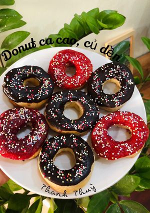 Hình của món Bánh Donut sô cô la (bánh vòng).