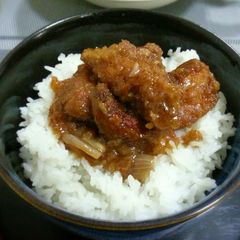 A picture of Fried Chicken with Teriyaki Sauce.
