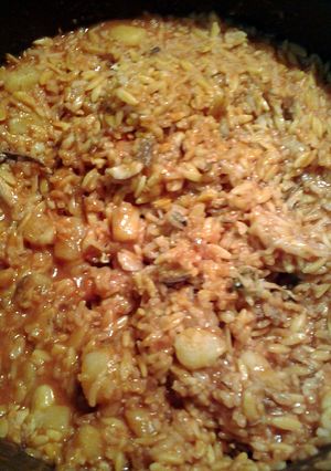 A picture of yellow tail stew.