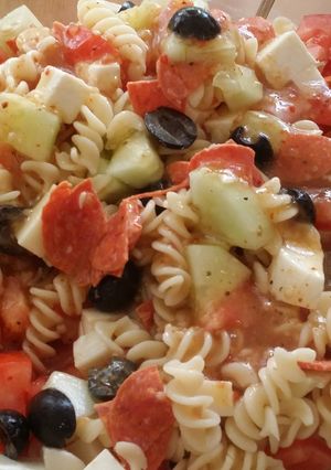 A picture of Taisen's semi Italian pasta salad.