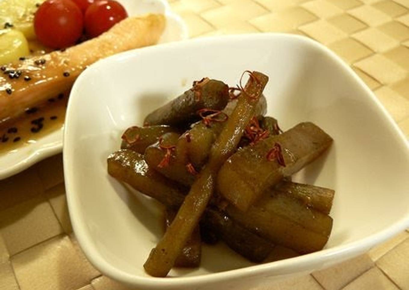 Stir Fried Burdock and Konnyaku